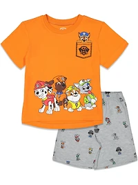 Paw Patrol Toddler Boys T-Shirt and French Terry Shorts Outfit Set