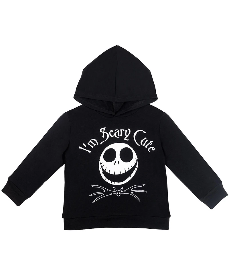 Nightmare Before Christmas Boys Jack Skellington Fleece Pullover Hoodie and Pants Outfit Set