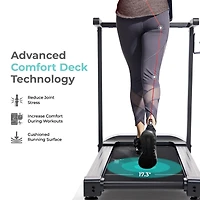 Sunny Health & Fitness Interactive Slim Folding Treadmill with 12-Level Auto Incline, Advanced Brushless Motor & Free SunnyFit App via Bluetooth  