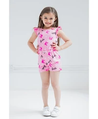 Barbie Toddler Girls French Terry Sleeveless Romper