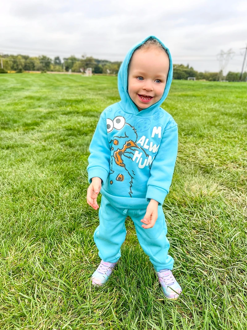 Sesame Street Baby Boys Fleece Pullover Hoodie and Pants Outfit Set