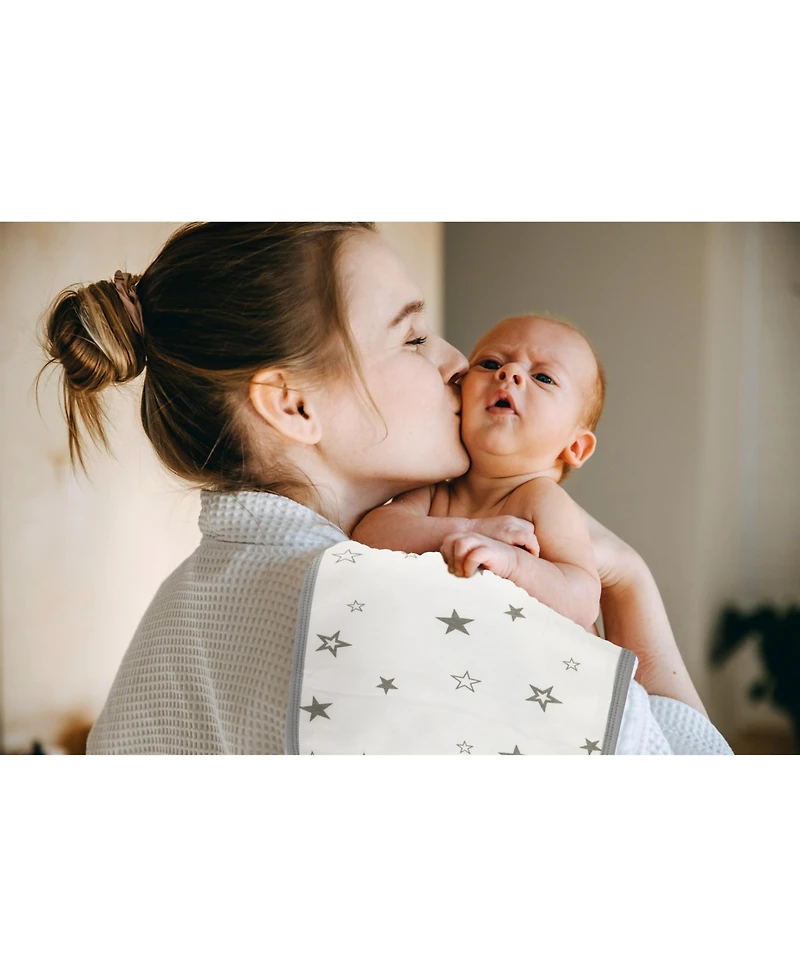 Bublo Baby Baby Burp Cloths - 7 Pack Triple Layered - Top and Bottom 100% Cotton and Middle Layer 100% Polyester Fleece