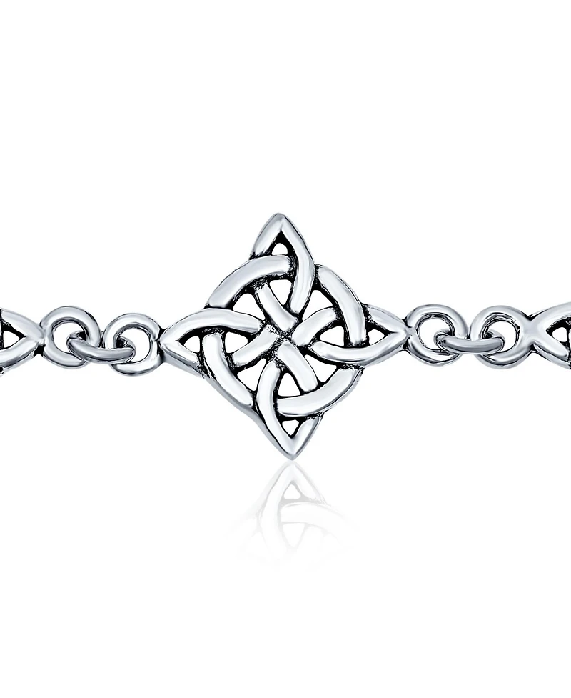 Bling Jewelry Religious Inspirational Christian Faith Irish Love Knot Celtic Triquetra Trinity Bracelet Sterling Silver Oxidized