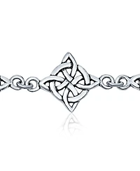 Bling Jewelry Religious Inspirational Christian Faith Irish Love Knot Celtic Triquetra Trinity Bracelet Sterling Silver Oxidized