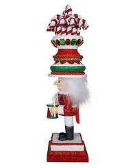 Kurt Adler 16-Inch Hollywood Candy Cane Hat with Drum Nutcracker