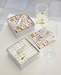 Mariposa Champagne Beaded Napkin Box Set