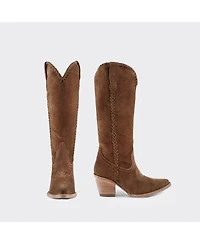 Buck & Brana Kenia Cowgirl Leather Boots - Elegant Western Footwear By