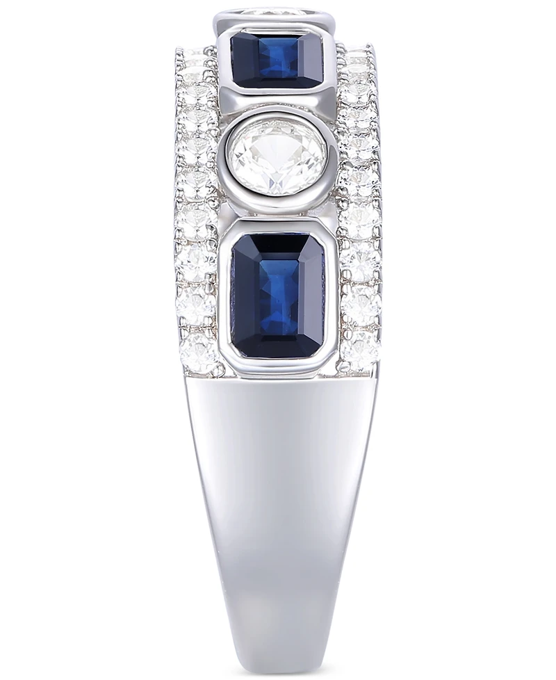 Emerald (3/4 ct. t.w.) & Diamond Band 14k Gold (Also Ruby Sapphire)