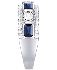 Emerald (3/4 ct. t.w.) & Diamond Band 14k Gold (Also Ruby Sapphire)