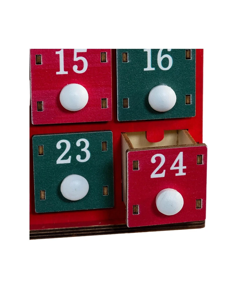 Kurt Adler 15.75-Inch Battery Operated Wooden Led Lighted Advent Calendar
