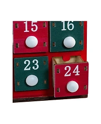 Kurt Adler 15.75-Inch Battery Operated Wooden Led Lighted Advent Calendar