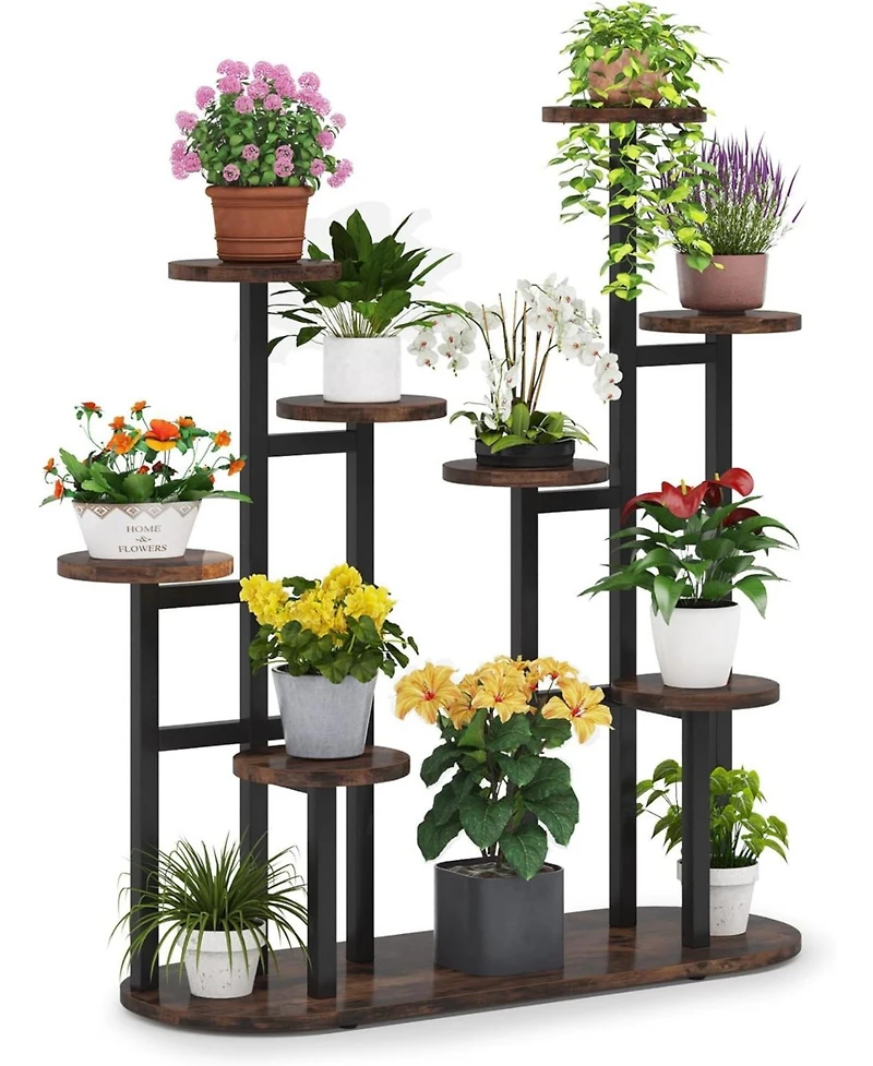 Tribesigns Plant Stand Indoor, Multi-Tiered 11 Potted Plant Shelf Flower Stands, Tall Plant Rack Display Holder Planter Organizer for Garden Balcony L