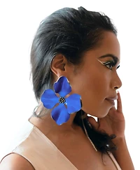 Swanky Designs Large Floral Statement Earrings