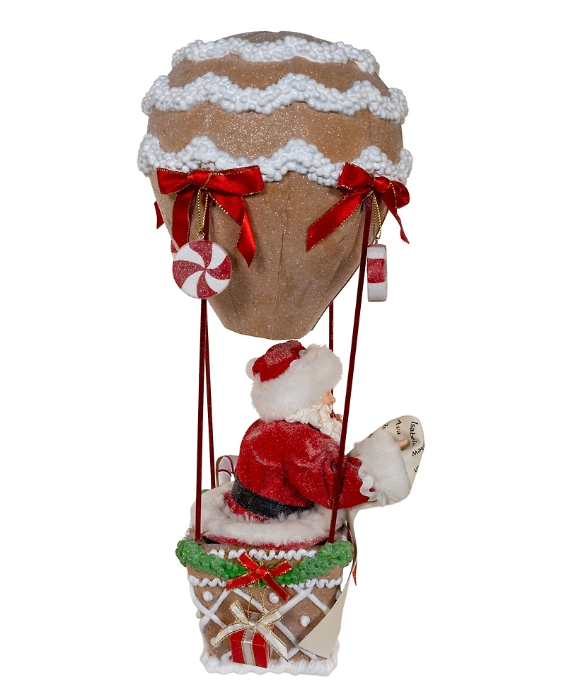 Kurt Adler 12-Inch Fabriche Hot Air Balloon Santa