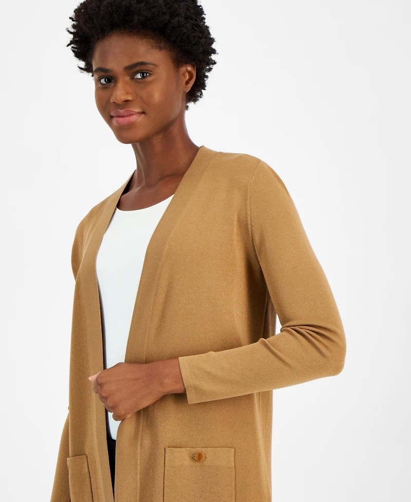 Anne Klein Petite Malibu Patch-Pocket Cardigan