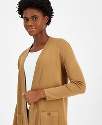 Anne Klein Petite Malibu Patch-Pocket Cardigan