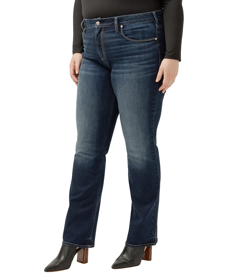 Silver Jeans Co. Plus Size Avery High-Rise Curvy-Fit Slim Bootcut Jeans