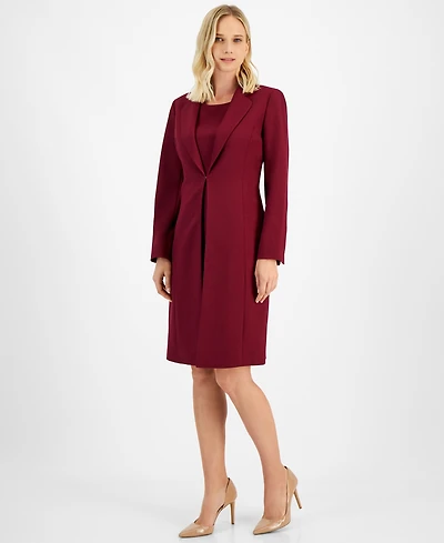 Le Suit Women's Topper Jacket & Sheath Dress Suit, Regular & Petite