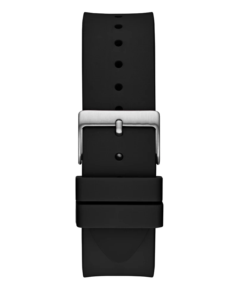 Guess Men's Analog Black Silicone Watch 45mm