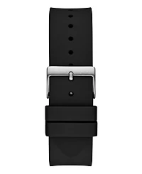 Guess Men's Analog Black Silicone Watch 45mm