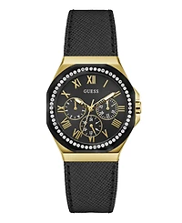 Guess Women's Multi-Function Black Leather Watch 36mm