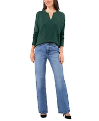 Vince Camuto Women's Cozy V-Neck Dropped-Shoulder Sweater
