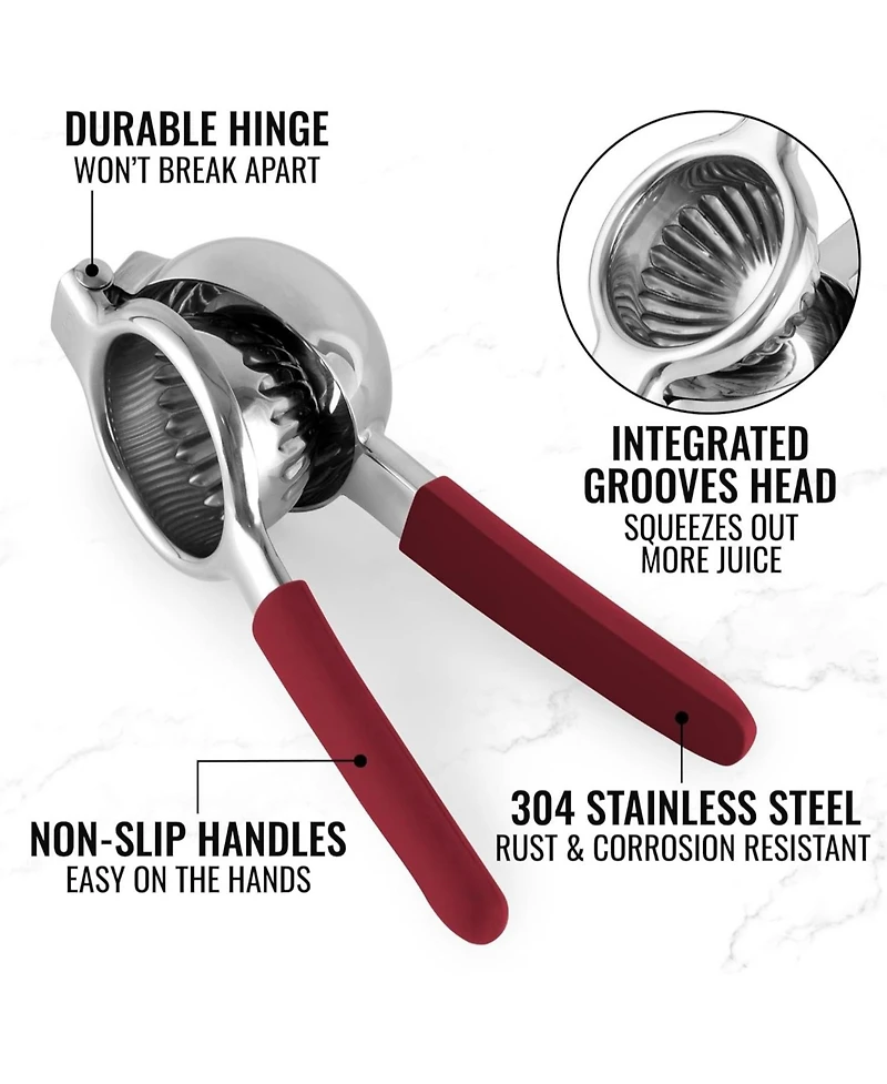 Lemon Squeezer Stainless Steel with Premium Heavy Duty Solid Metal Bowl