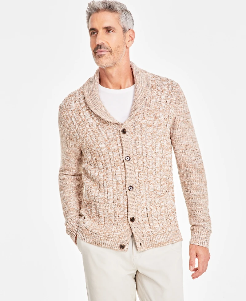 Club Room Men's Chunky Shawl Collar Cardigan Sweater, Created for Macy's