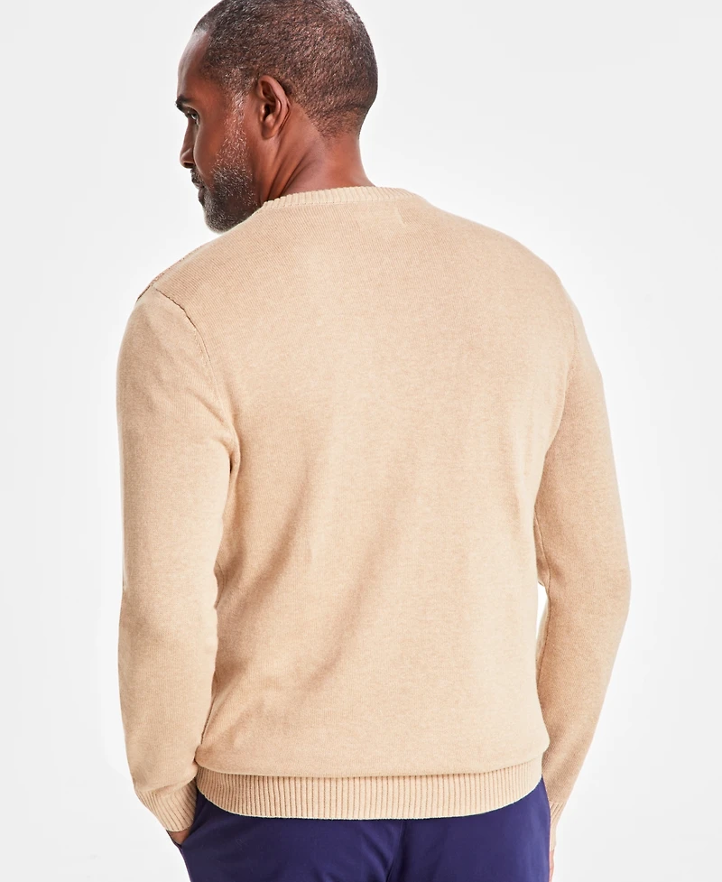 Club Room Men's Textured Cotton Sweater, Created for Macy's