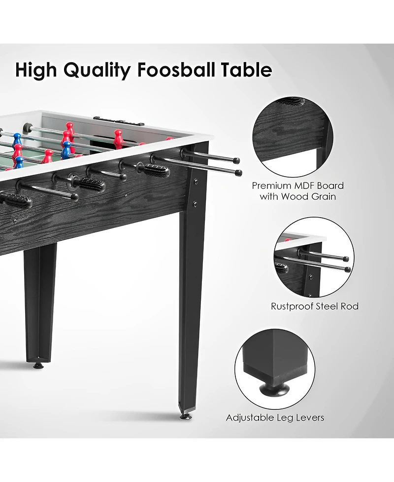 Skonyon 48 Inch Competition Sized Home Recreation Wooden Foosball Table