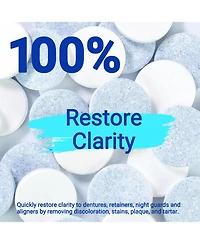 MySmile Retainer Cleaner with 120 Denture Cleaning Tablets, Quickly Remove Odors, Discoloration Stains & Plaque from Aligner, Mouth Guard, Night Guard