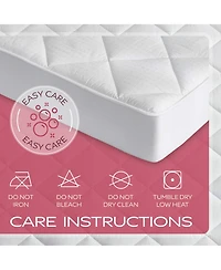 Maxi Soft and Comfortable Luxury Mattress Pad - 100% Cotton Sateen - 300 Thread Count - Crib