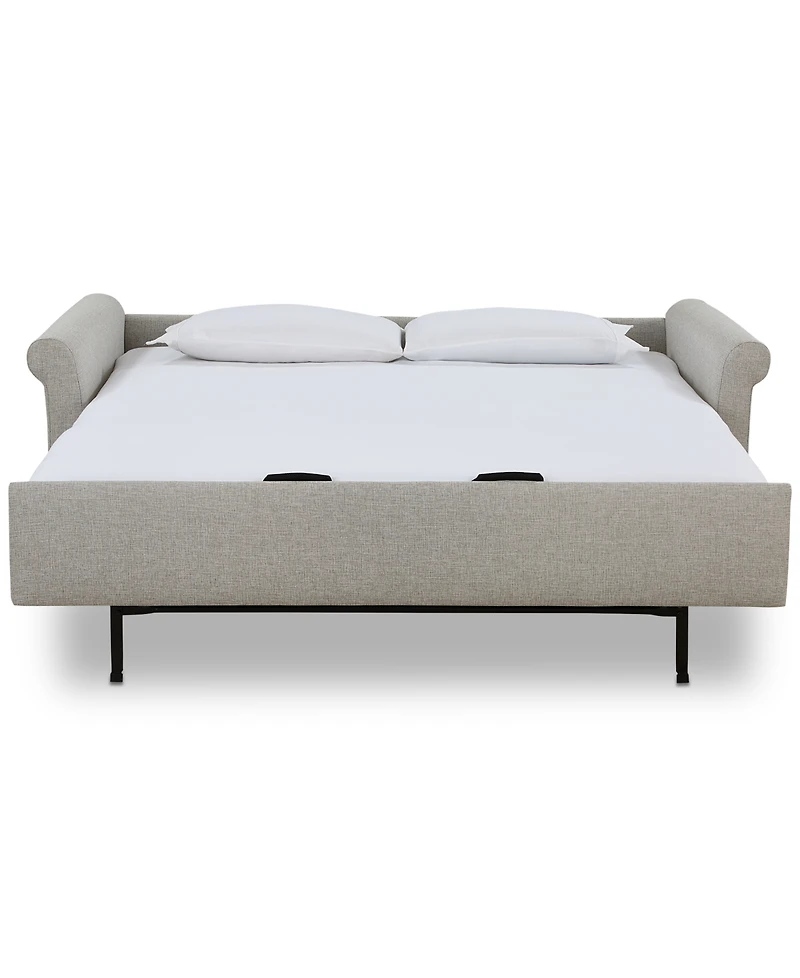 American Leather Co. Paige 81" Fabric Silver Queen Sleeper Sofa