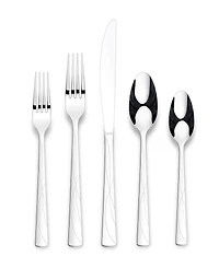 Ornative Jara Mirror 42 Piece Flatware Set with Wire Caddy, Service for 8