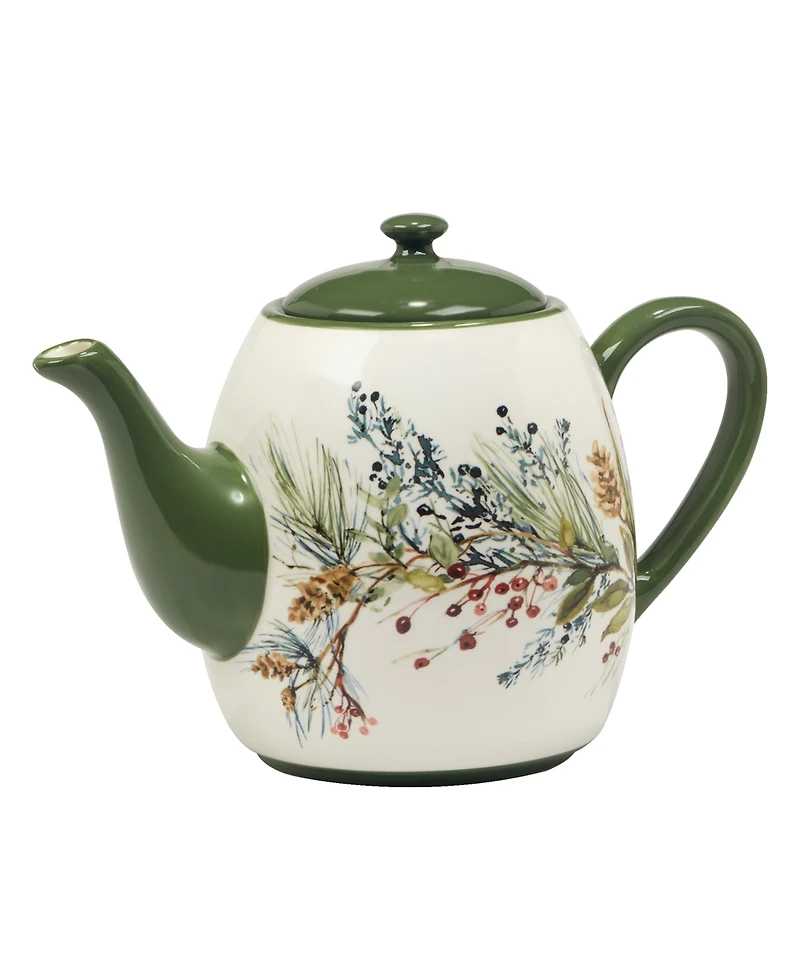Certified International Winters Forest Teapot