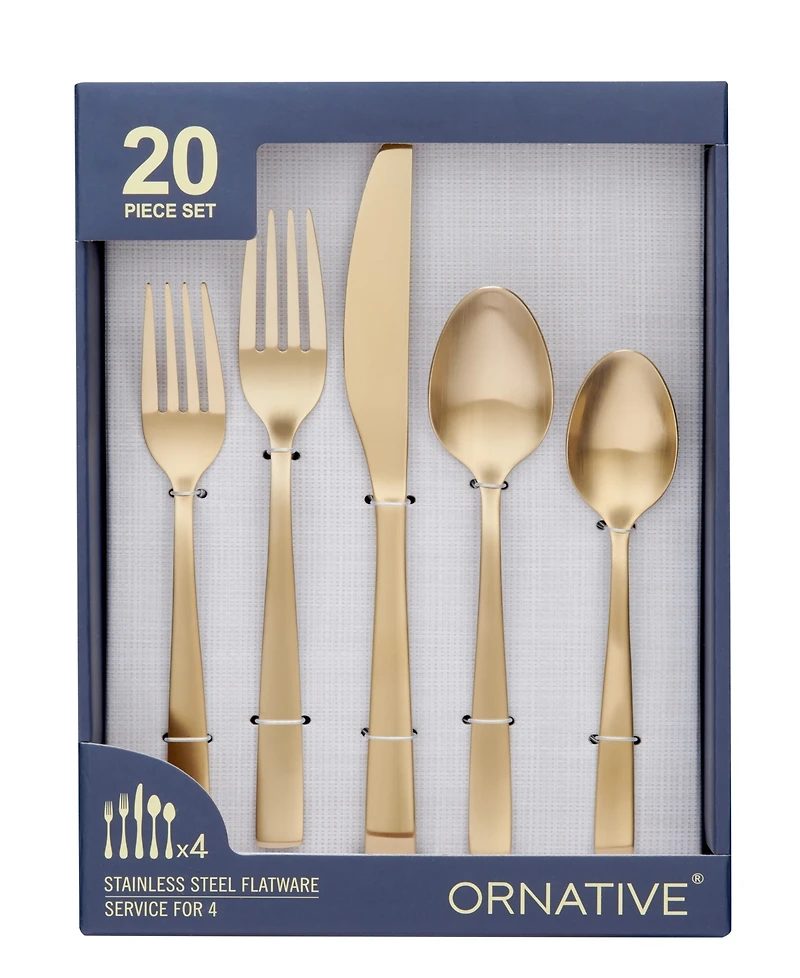 Ornative Lola 20 Piece Flatware Set, Service for 4