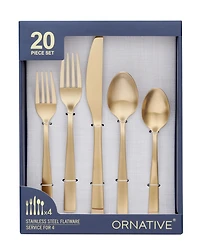 Ornative Lola 20 Piece Flatware Set, Service for 4