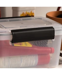 Iris Usa 6 Qt. Plastic Storage Bins with Sealed Lids, Clear Gasket Box