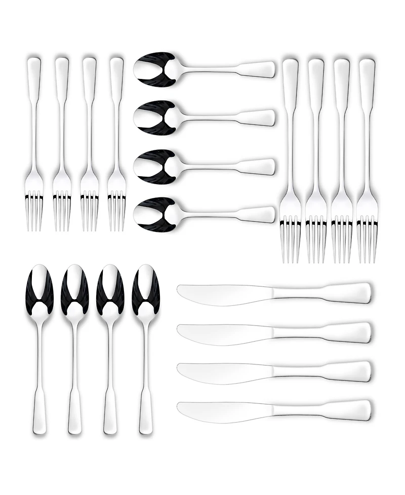 Ornative Yesenia Satin 45 Piece Flatware Set, Service for 8
