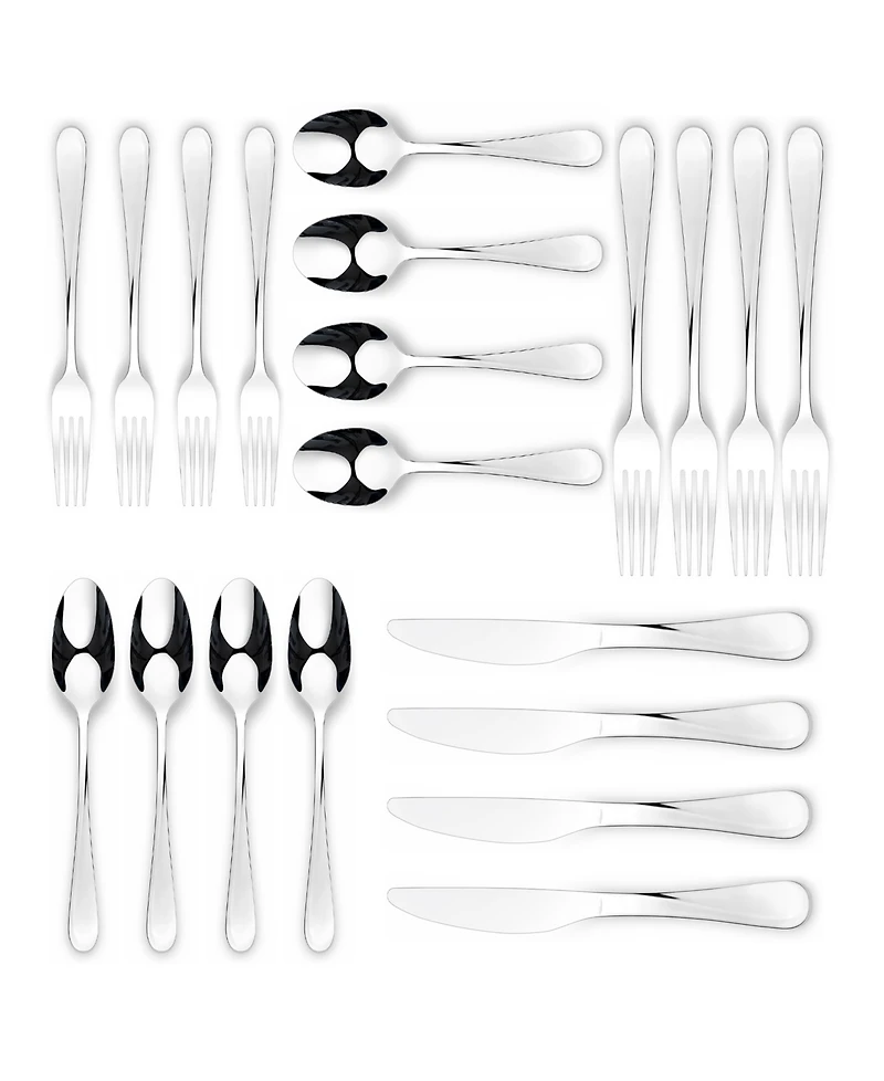 Ornative Noa Mirror 45 Piece Flatware Set, Service for 8