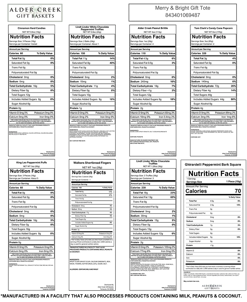 Alder Creek Gift Baskets Merry Bright Tote, 9 Piece