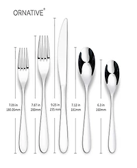 Ornative Percival Mirror 20 Piece Flatware Set, Service for 4