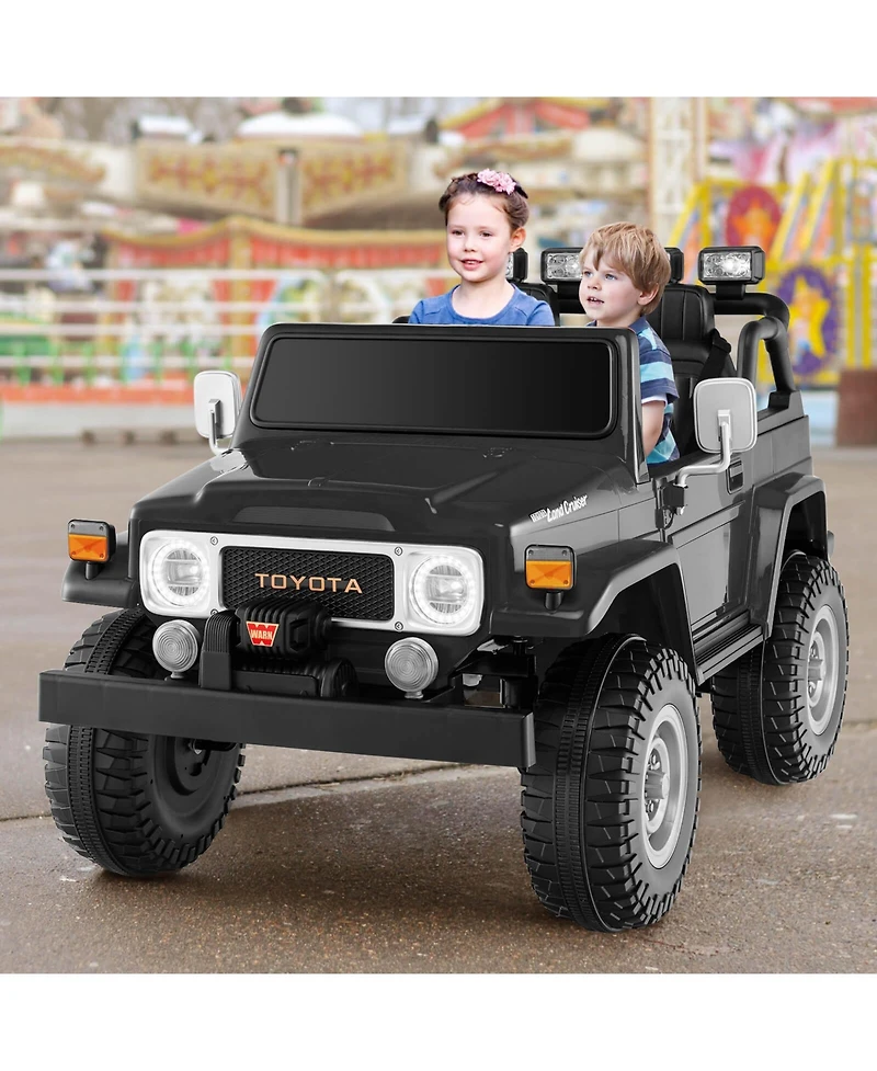 Sugift 12V 2-Seat Licensed Kids Ride On Toyota FJ40 Car with 2.4G Remote Control
