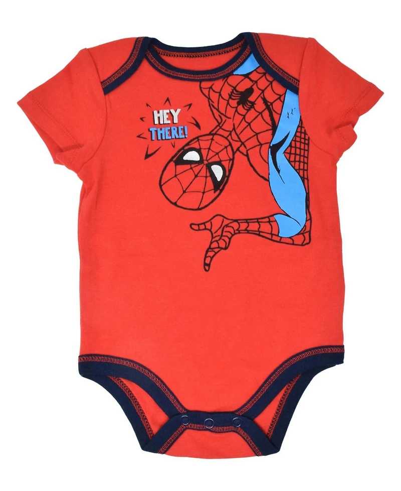 Avengers Baby Boys Spider-Man 5 Pack Bodysuits
