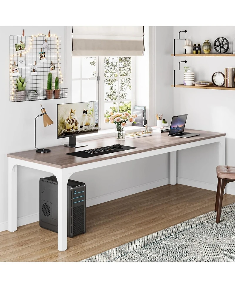 Tribesigns 78.7 Inches Extra Long Computer Desk 2 Person Desk, Double