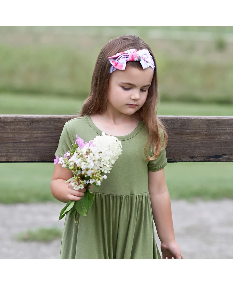 Gerber Baby Girls Midnight Floral Short Sleeve Twirl Dress