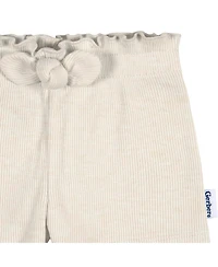 Gerber Toddler Girls Pull-On Knit Shorts, 3-Pack