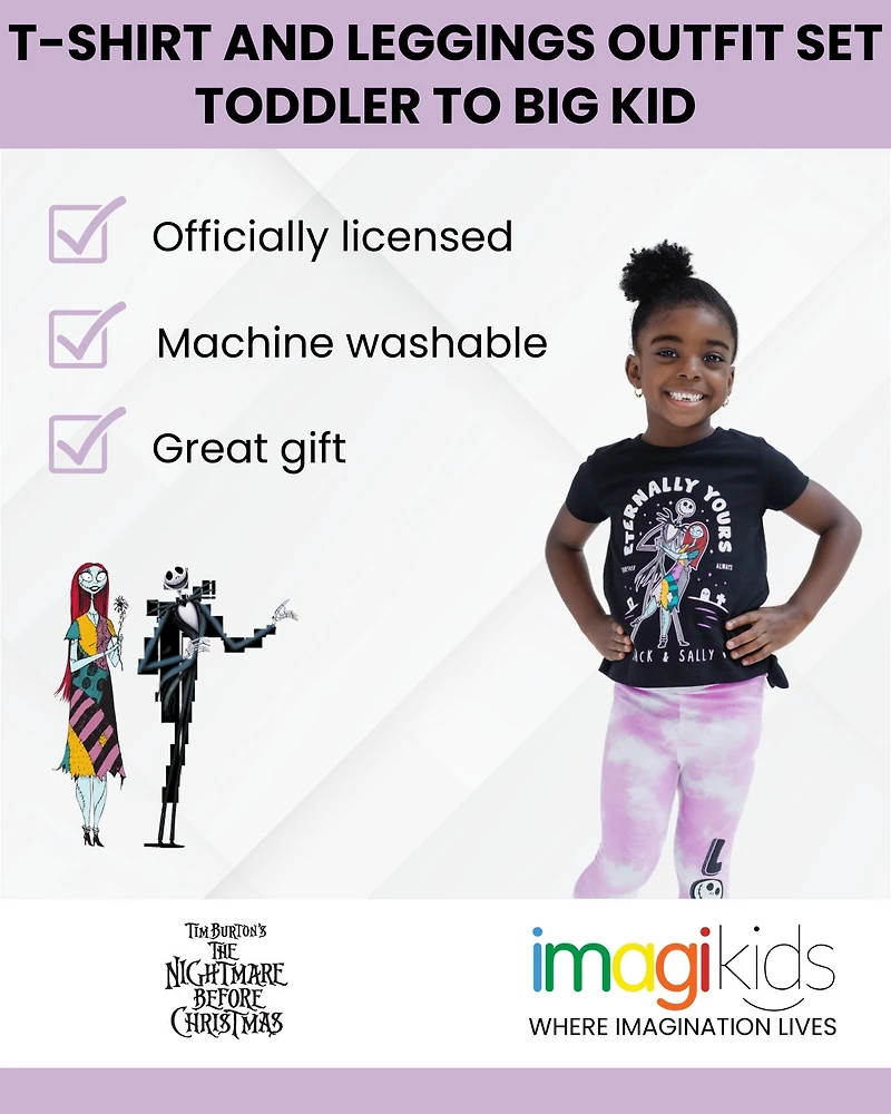 Nightmare Before Christmas Girls T-Shirt and Leggings Outfit Set