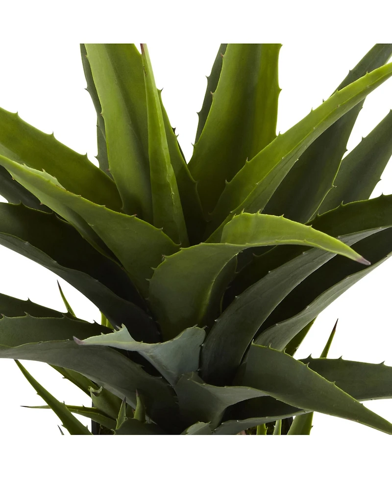 Slickblue Agave Plant in Stylish Black Planter Modern Indoor Decoration