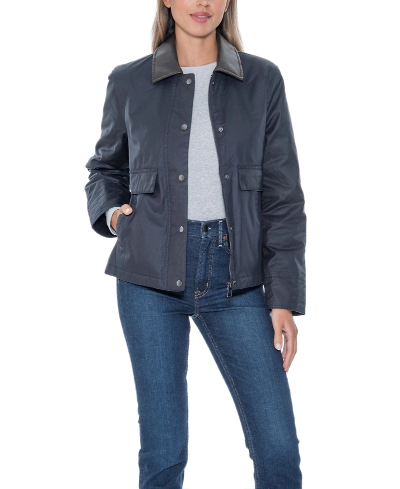 Sebby Collection Women's Waxy Cotton Jacket